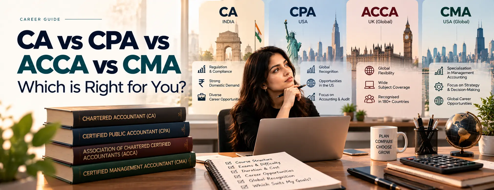CA vs CPA vs ACCA vs CMA: Which One Should You Choose?